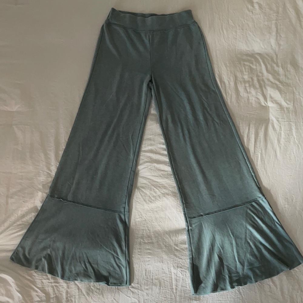 NWOT Faded Teal Flare Leg Pants
